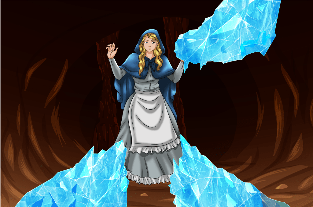girl in ice snow queen game
